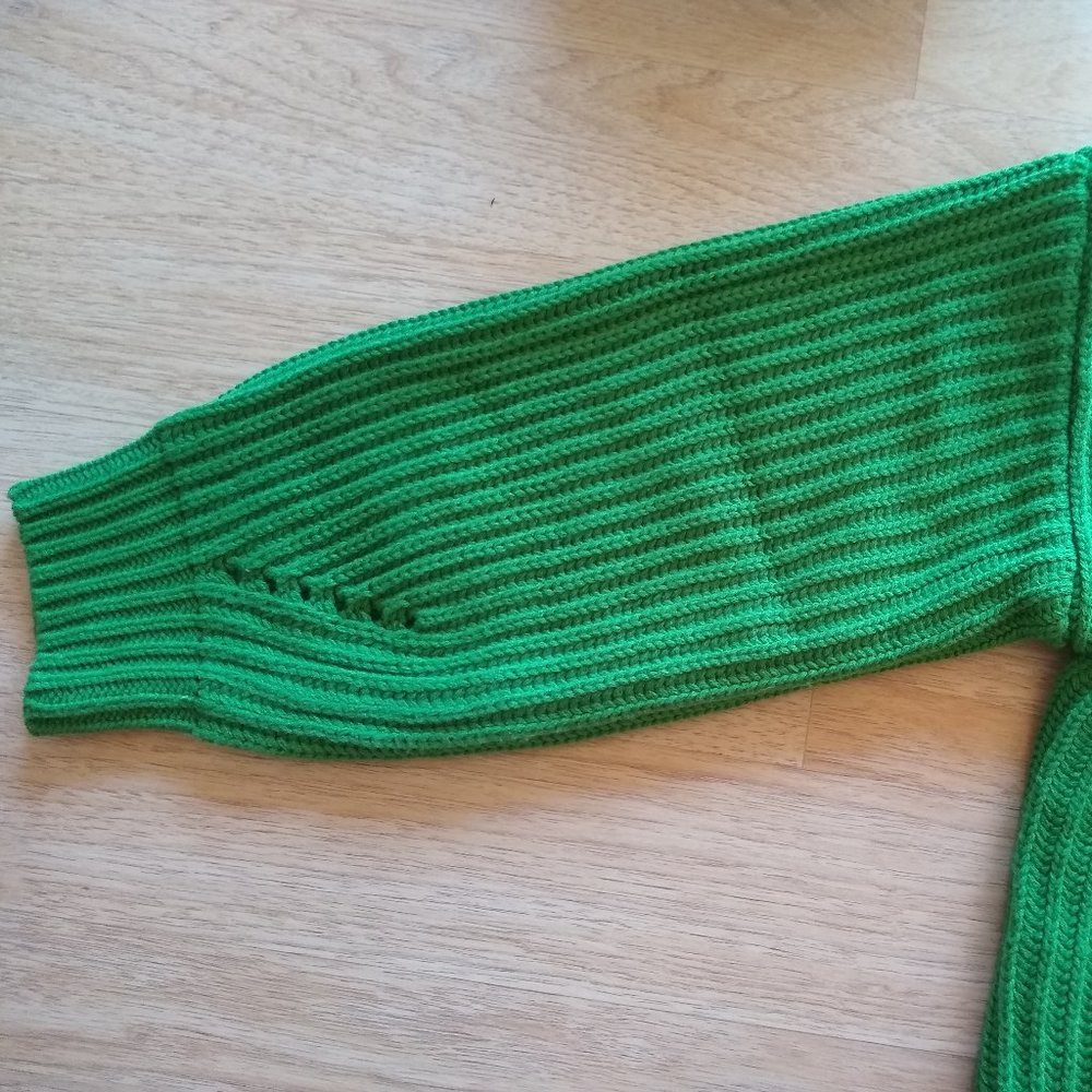 Code X Mode Open Front Dolman Cardigan Solid Green - image 7